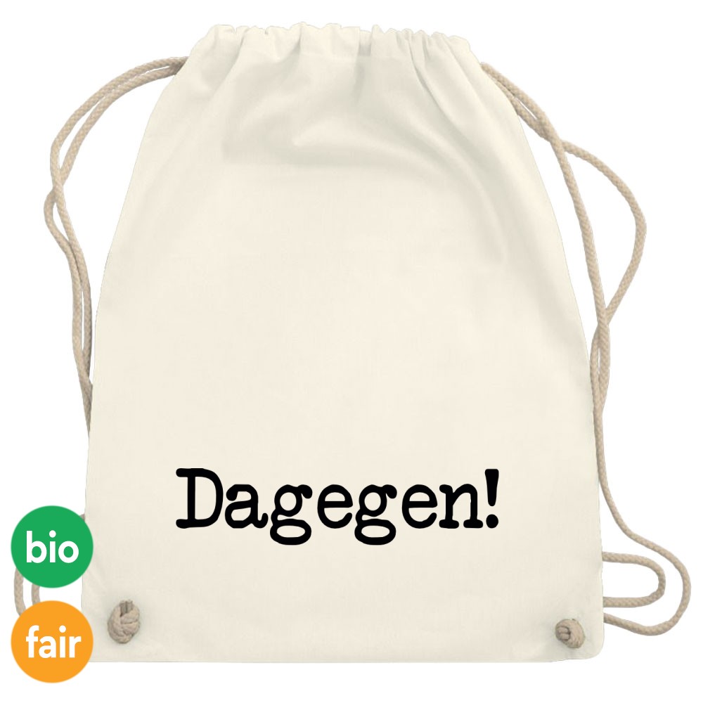 Turnbeutel / Stoff-Rucksack »Dagegen!«