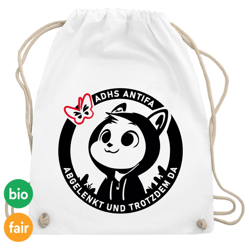 Turnbeutel / Stoff-Rucksack »ADHS Antifa«