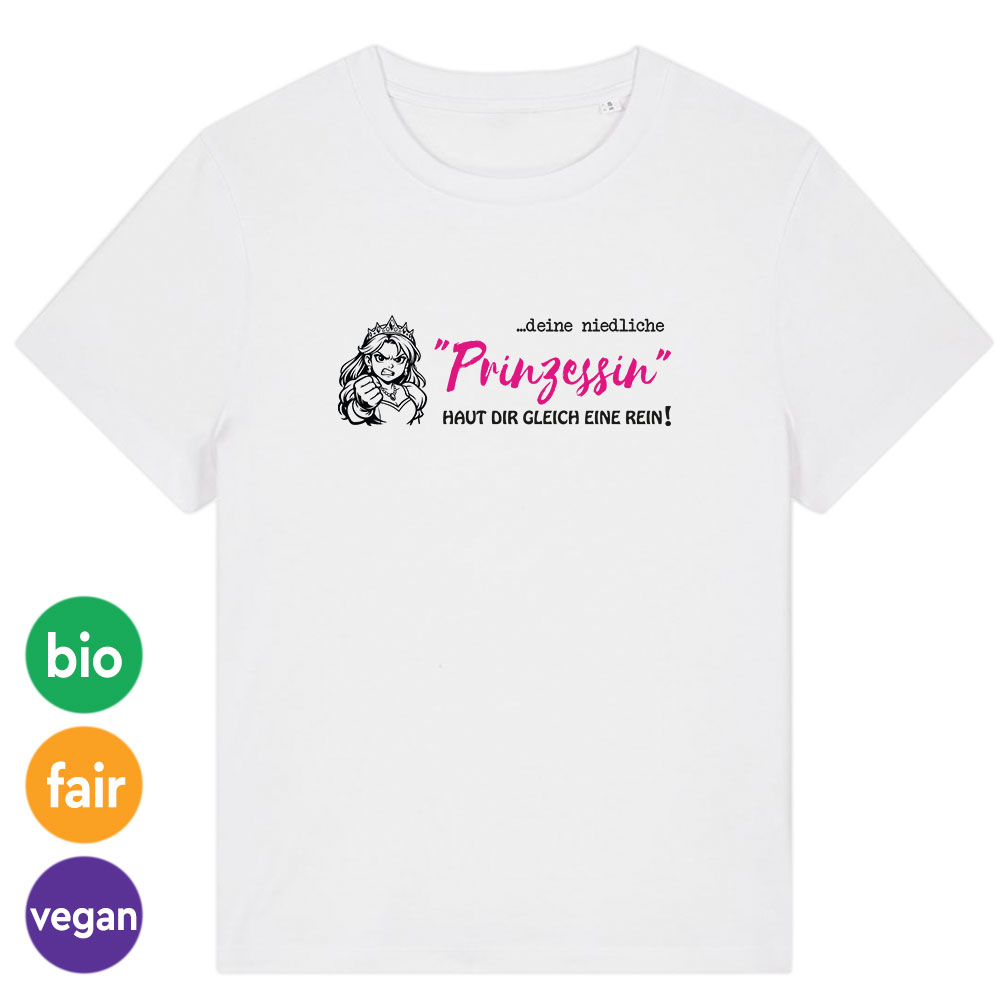 Damen-Shirt »Niedliche Prinzessin« XS weiß