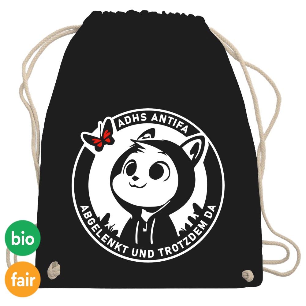 Turnbeutel / Stoff-Rucksack »ADHS Antifa«
